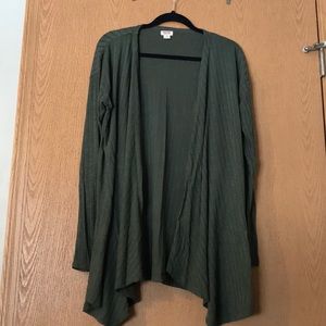 Mossimo Green drape-front cardigan